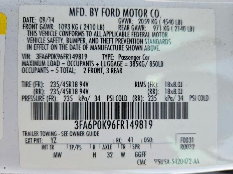 2015 Ford Fusion Titanium