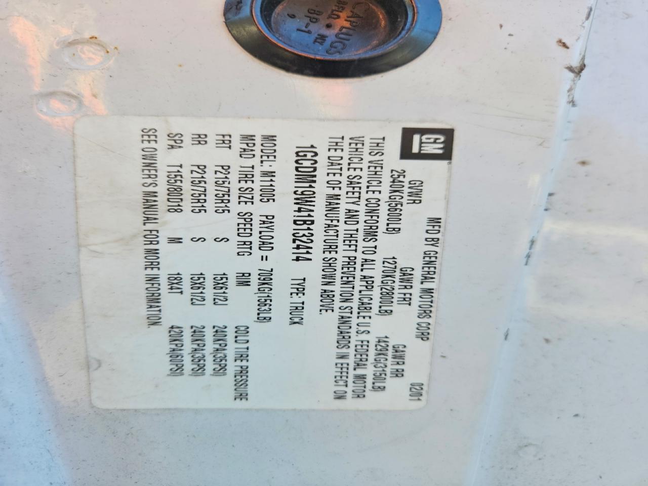 2001 Chevrolet Astro Delivery Van