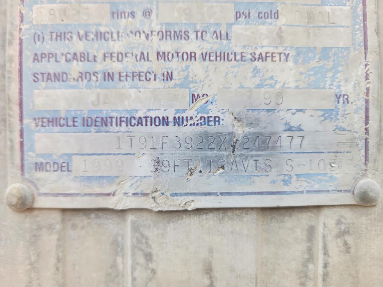 1999 Travis END Dump Trailer