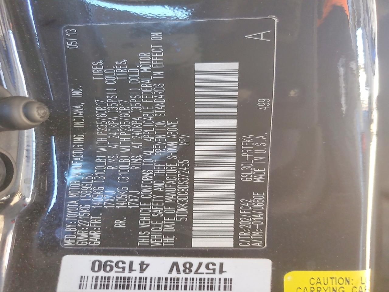 2013 Toyota Sienna le