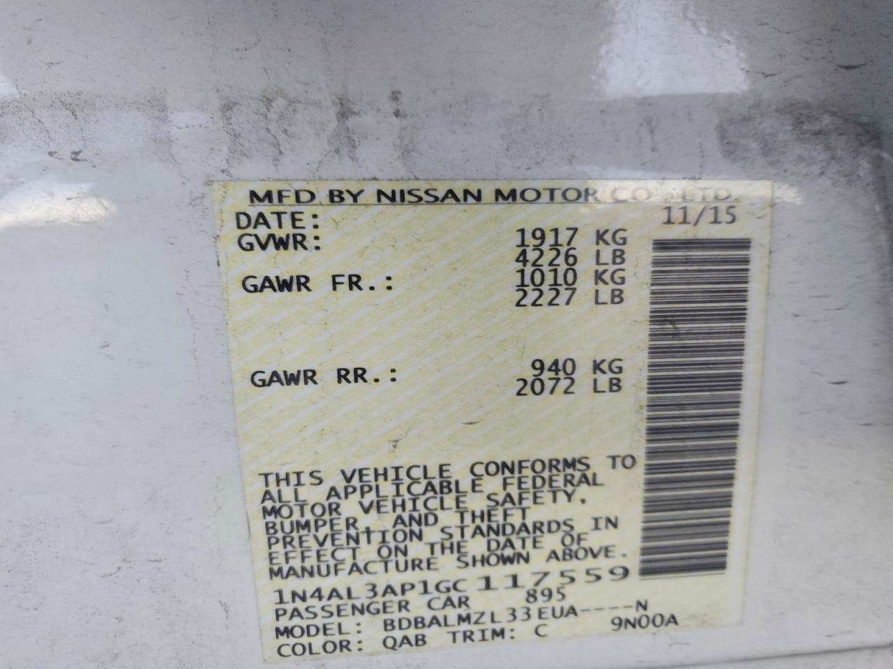 2016 Nissan Altima 2.5