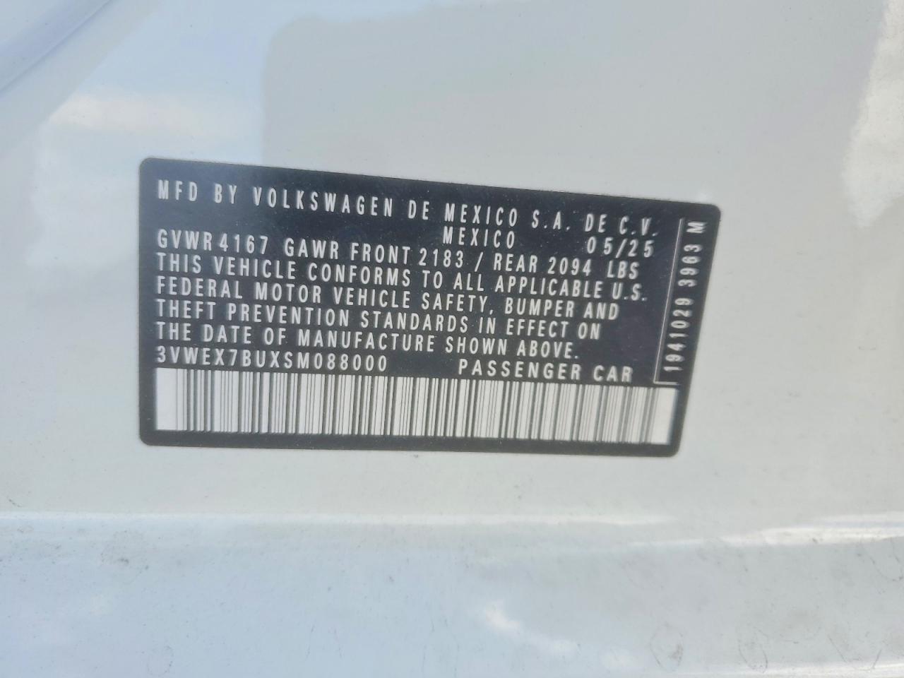 2025 Volkswagen Jetta se