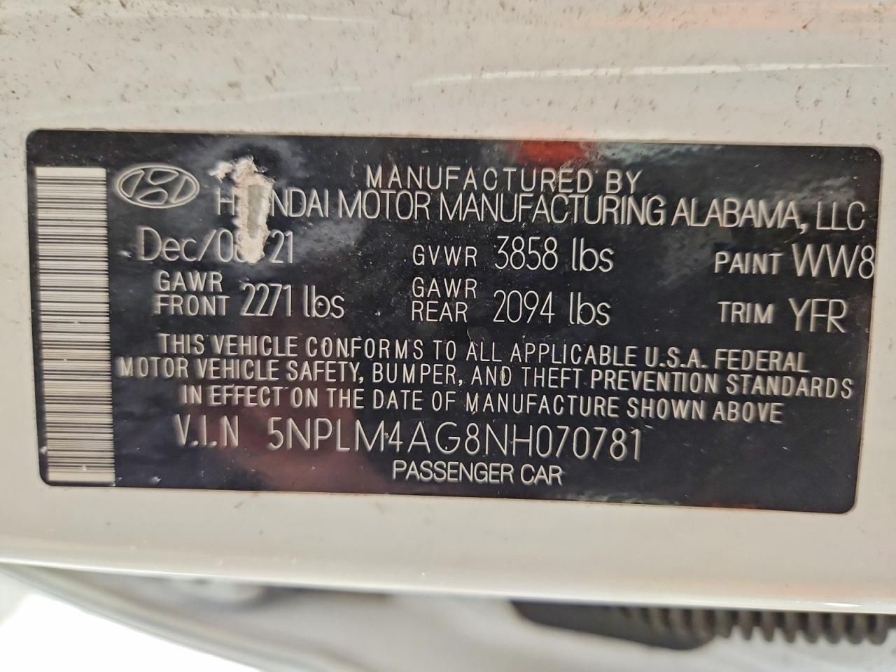 2022 Hyundai Elantra sel