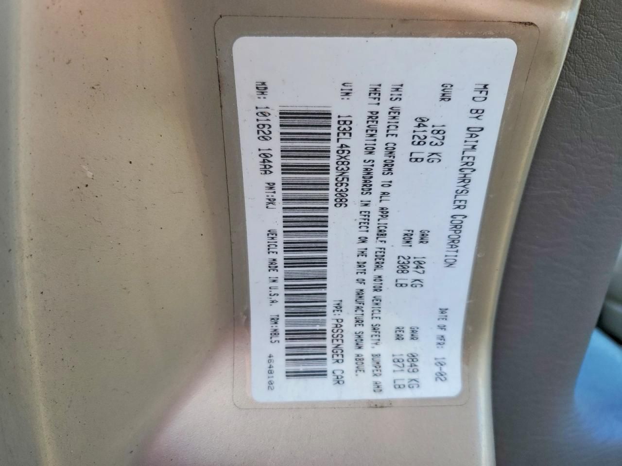 2003 Dodge Stratus se