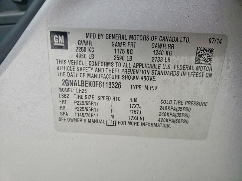 2015 Chevrolet Equinox lt