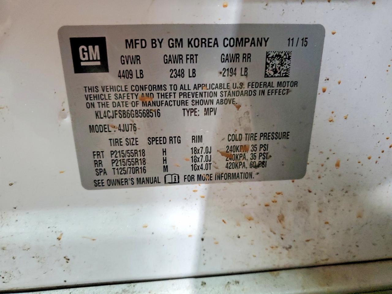 2016 Buick Encore Convenience