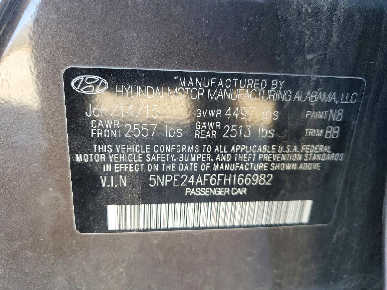 2015 Hyundai Sonata se