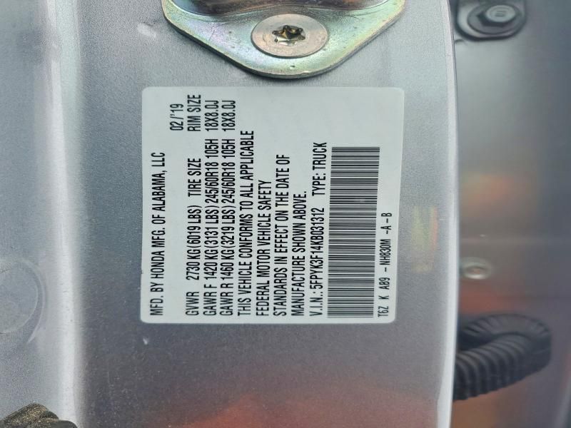 2019 Honda Ridgeline Sport