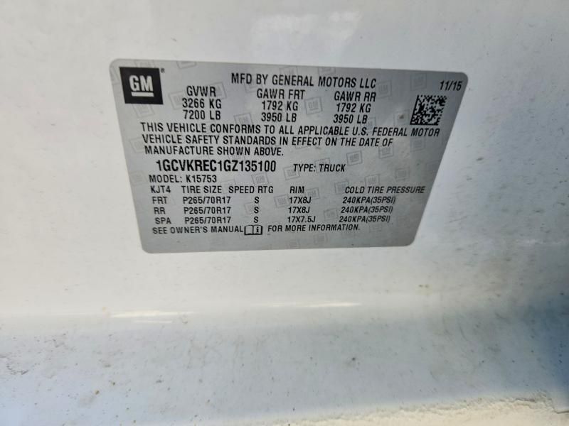 2016 Chevrolet Silverado K1500 lt