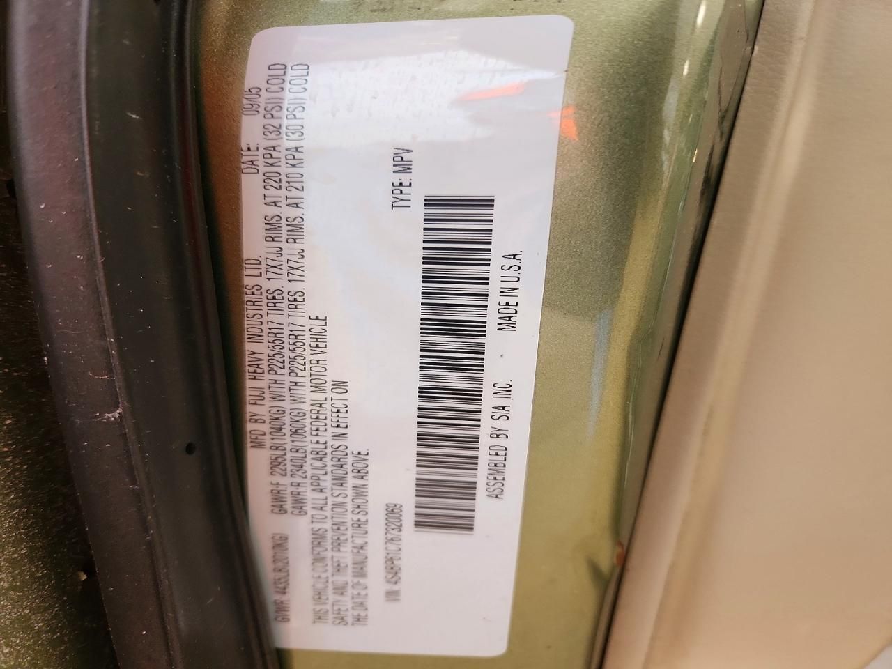 2006 Subaru Legacy Outback 2.5i