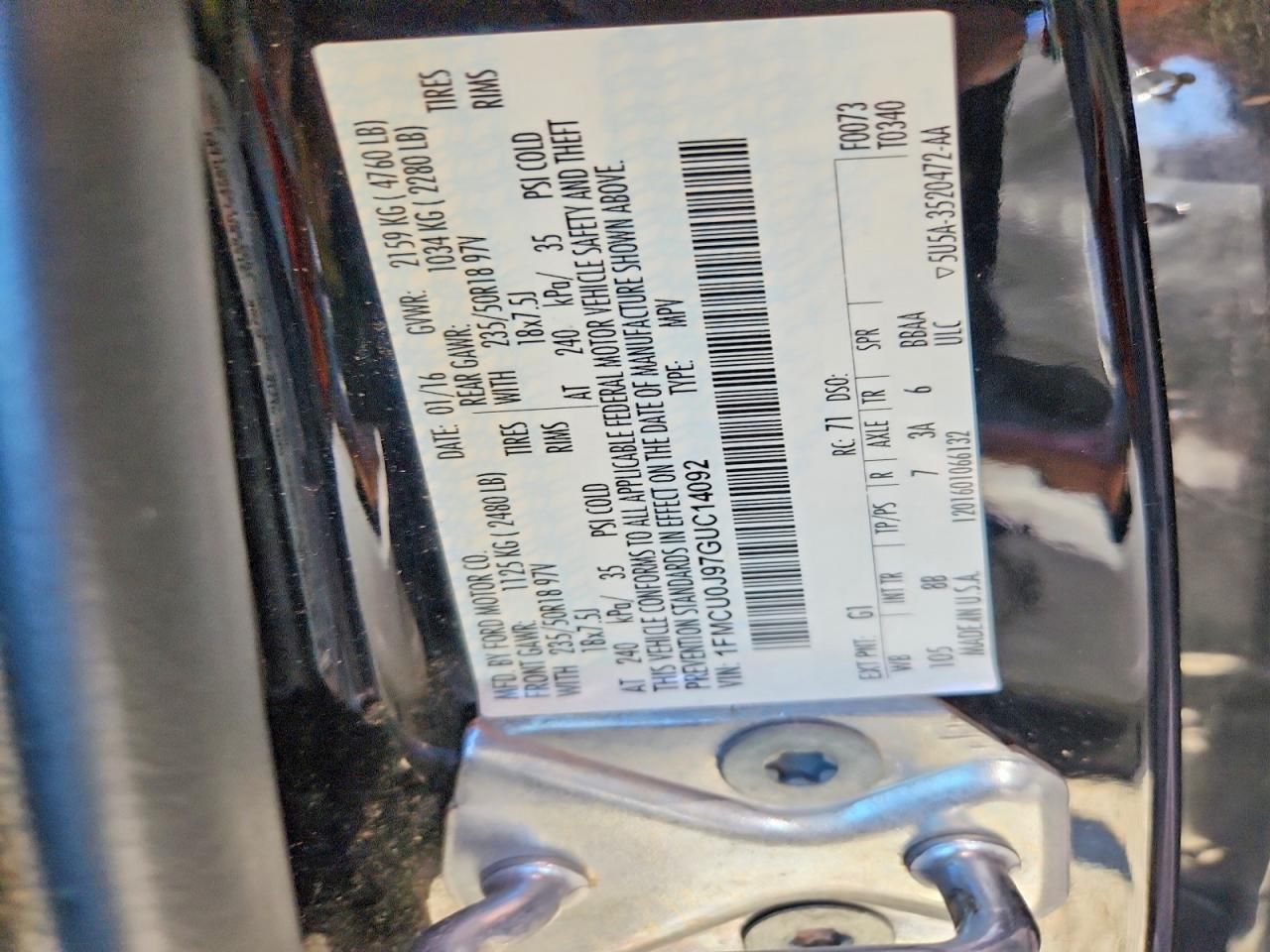 2016 Ford Escape Titanium