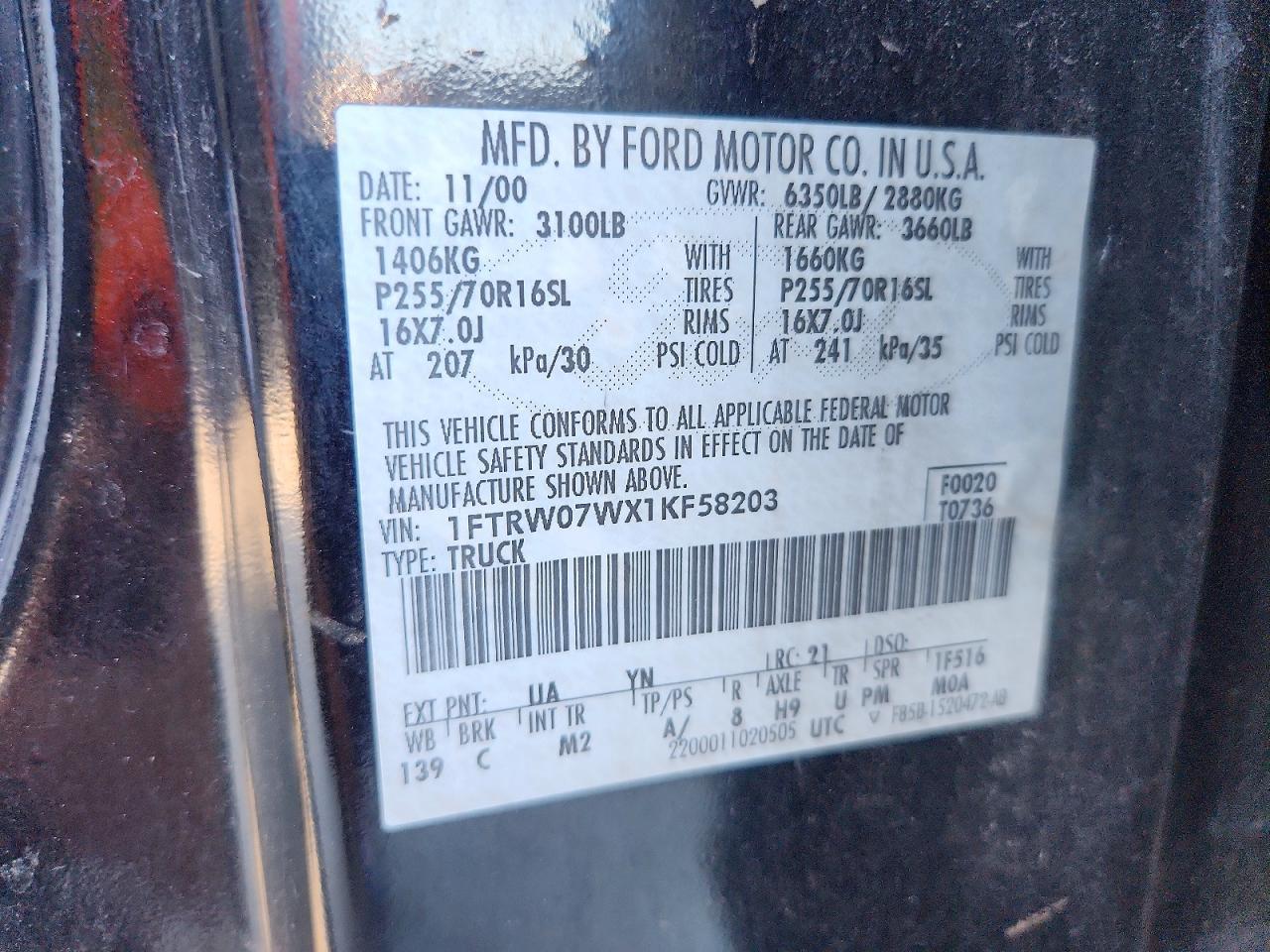 2001 Ford F150 Supercrew