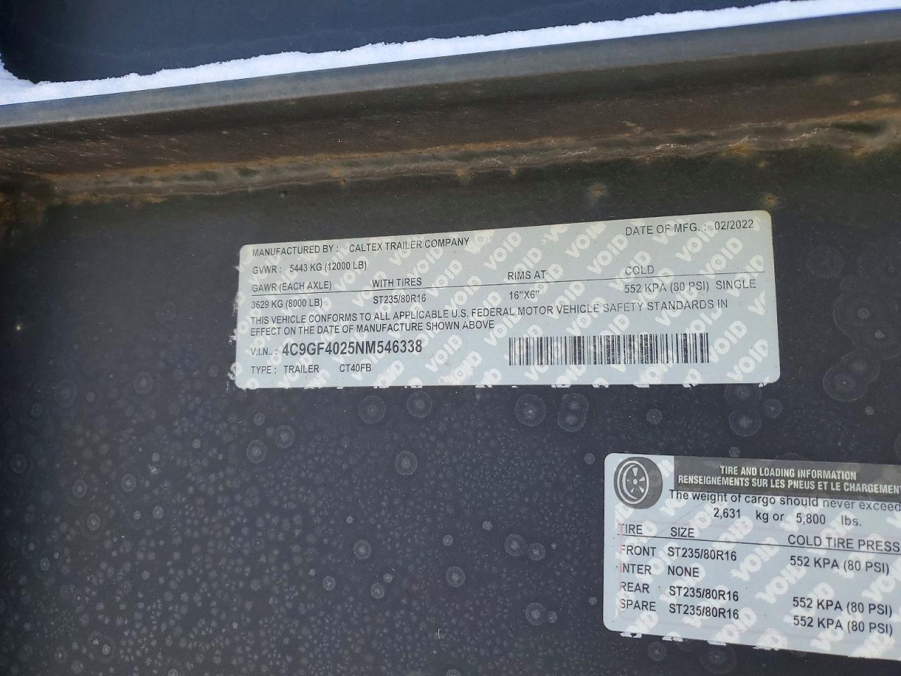 2022 Caltex CT40FB Flatbed Trailer