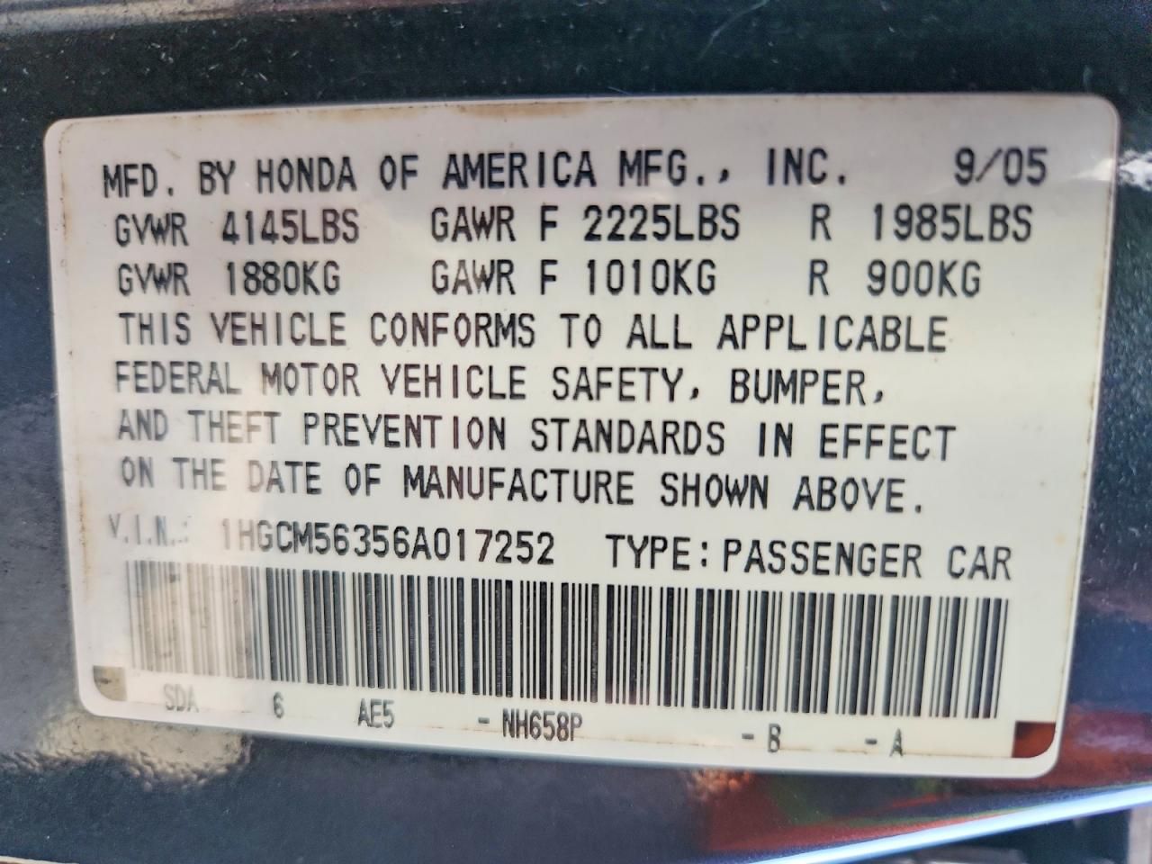 2006 Honda Accord se