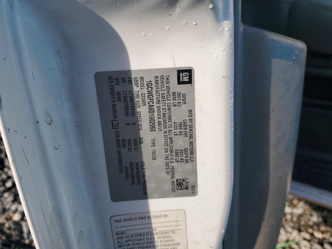 2013 Chevrolet Express G2500