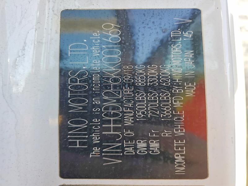 2019 Hino 195 Flatbed Truck