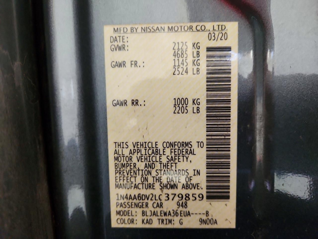 2020 Nissan Maxima sl