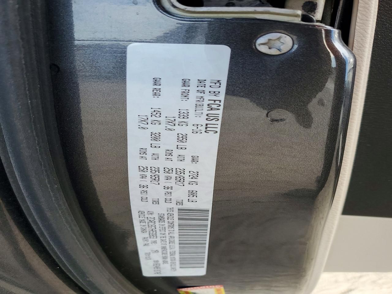 2017 Chrysler Pacifica Touring l