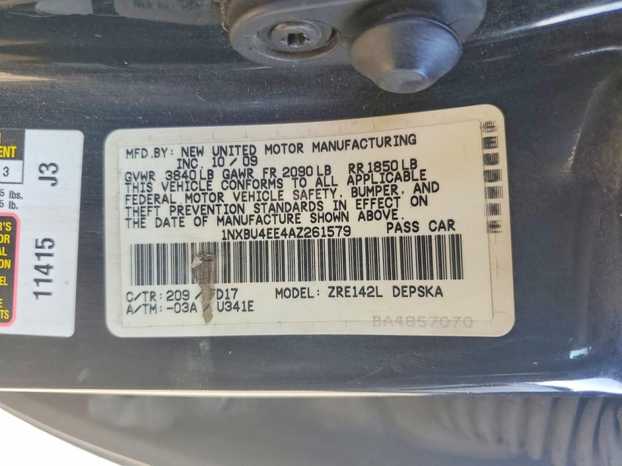 2010 Toyota Corolla Base