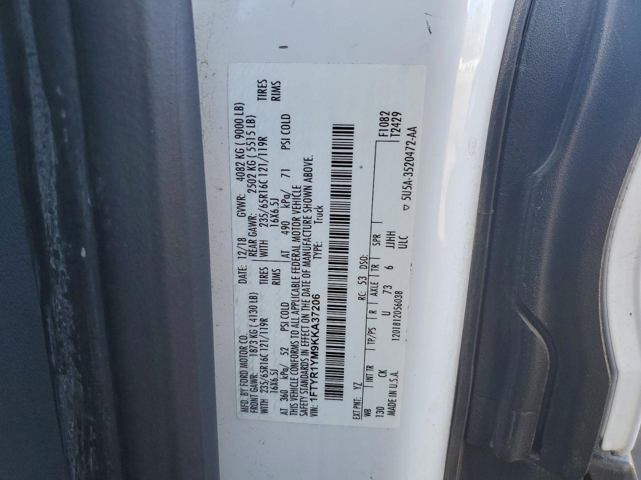 2019 Ford Transit T-250