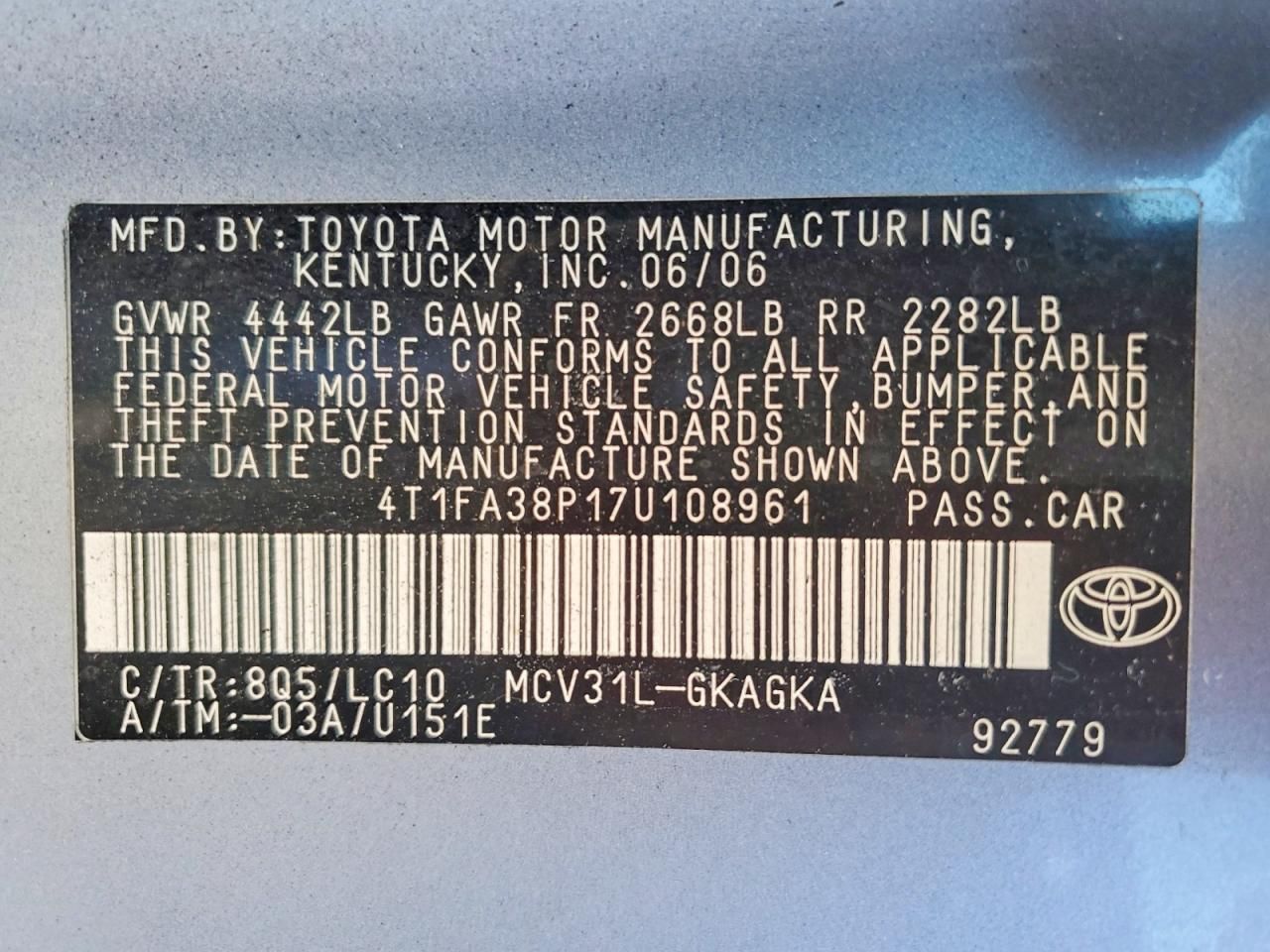 2007 Toyota Camry Solara se