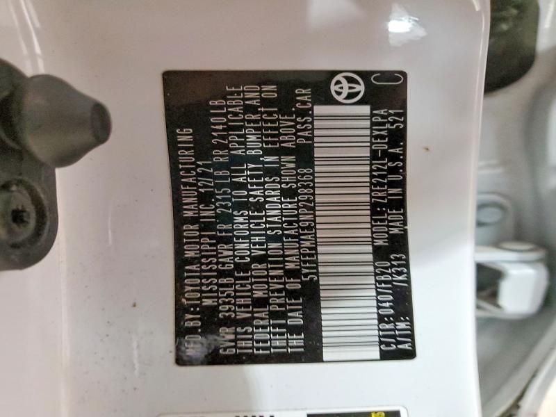 2022 Toyota Corolla le