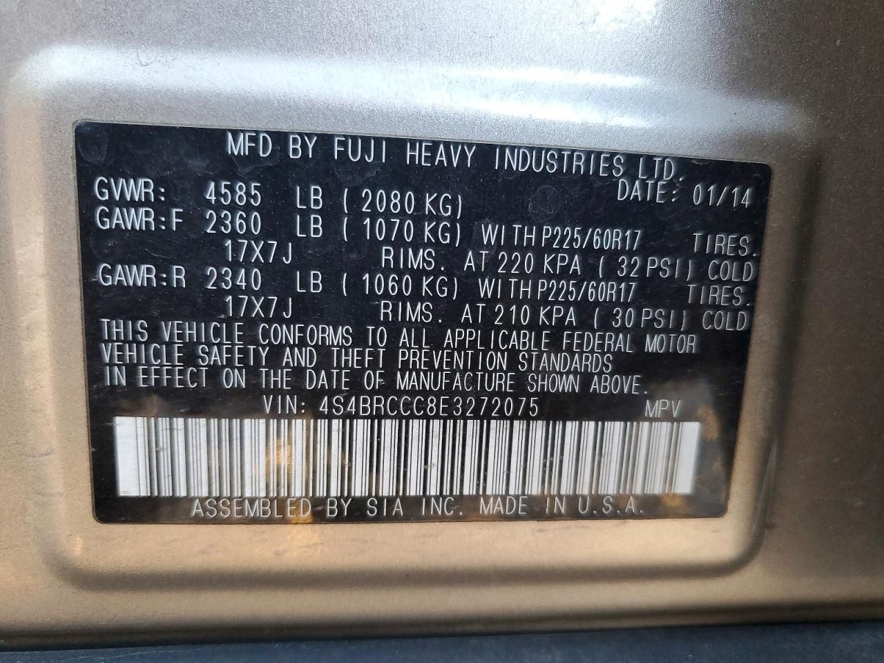 2014 Subaru Outback 2.5i Premium