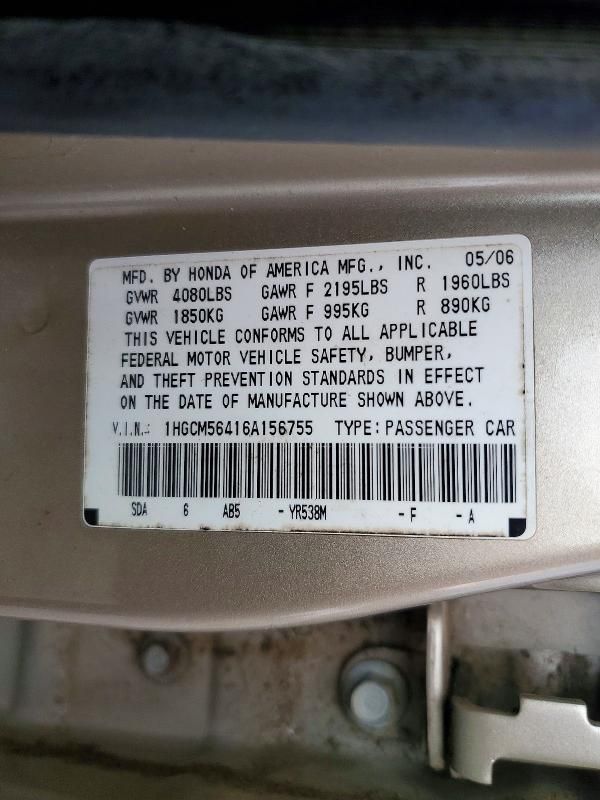 2006 Honda Accord lx