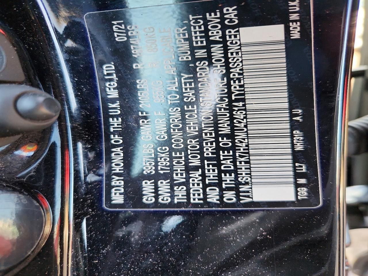 2021 Honda Civic Sport