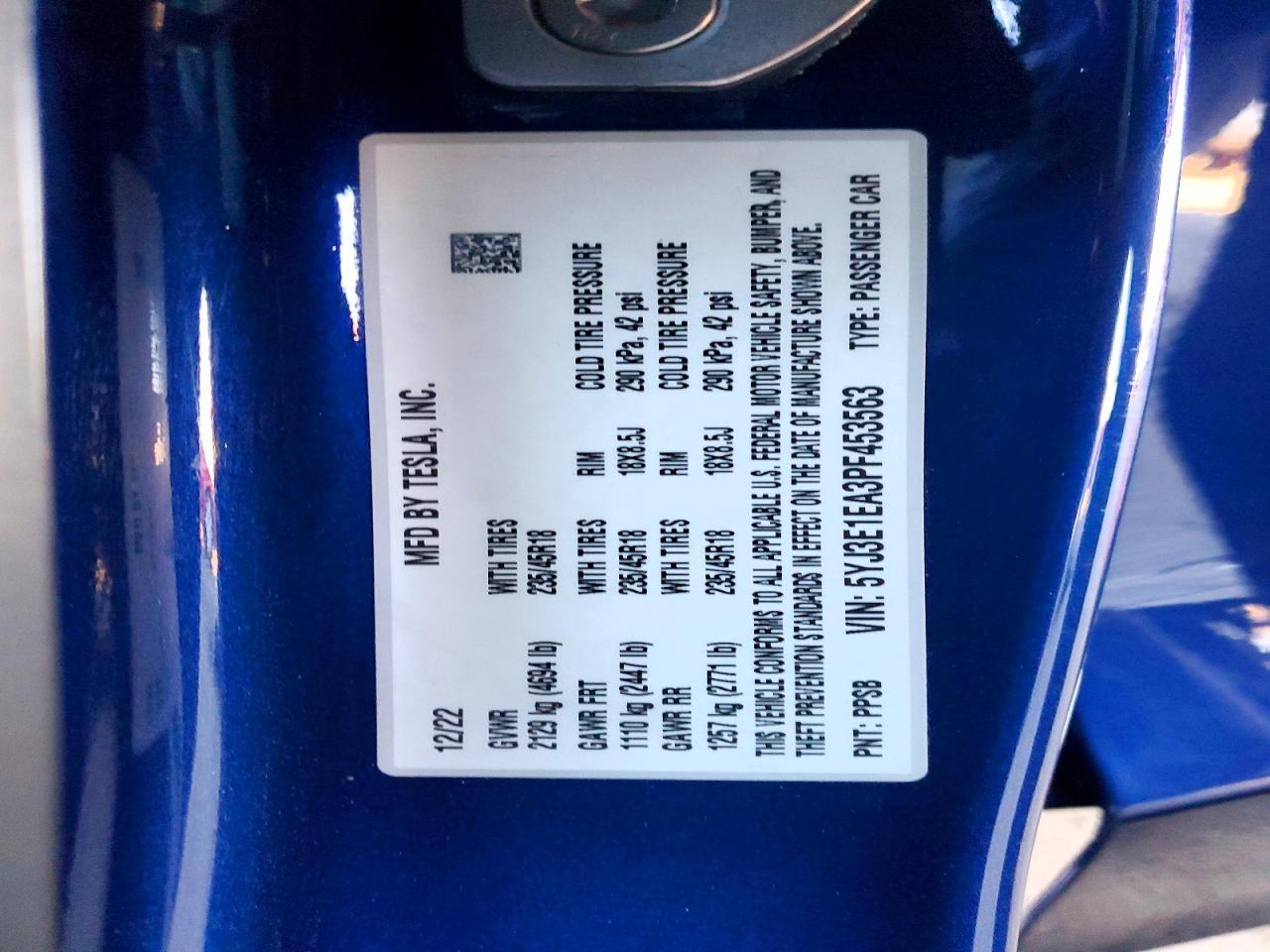 2023 Tesla Model 3