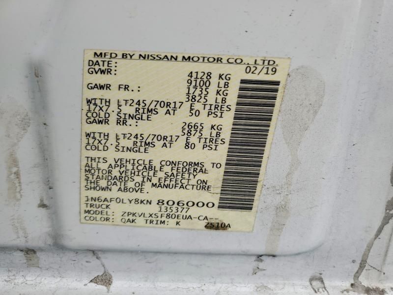 2019 Nissan NV 2500 Refrigerated Delivery Van