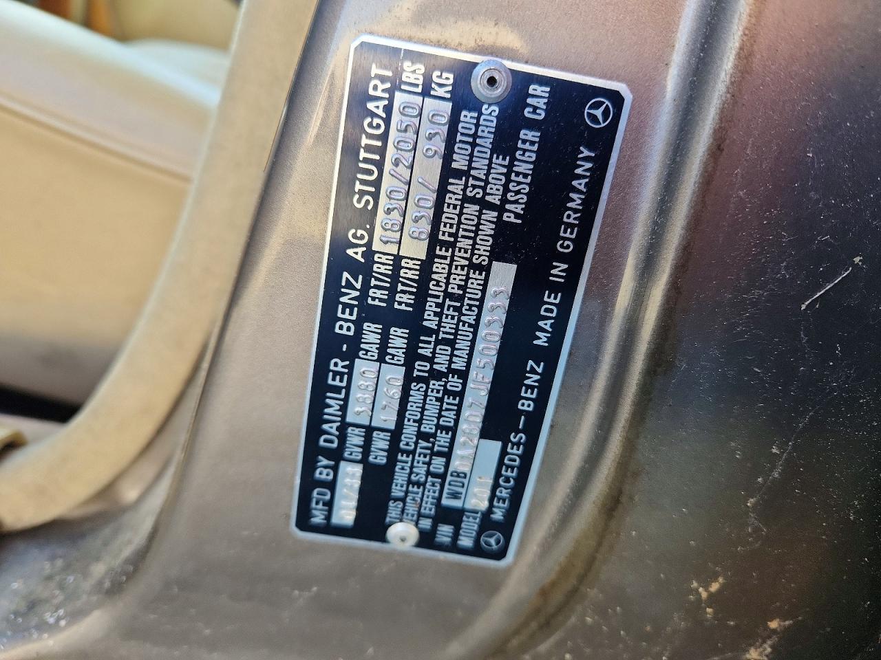 1988 Mercedes-Benz 190 e 2.3