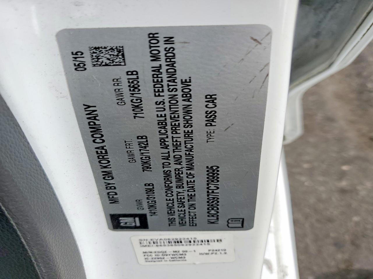 2015 Chevrolet Spark ls