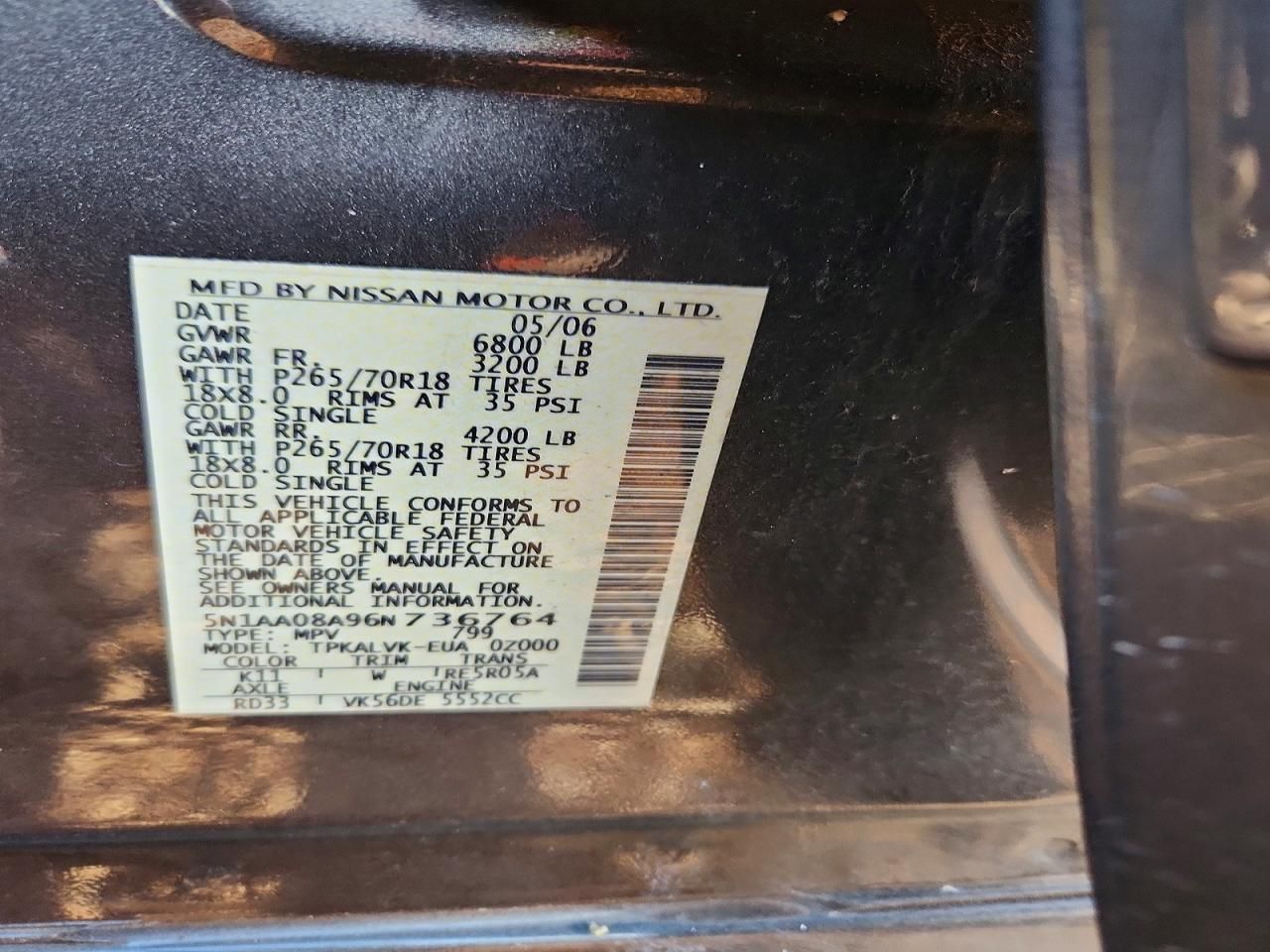 2006 Nissan Armada se