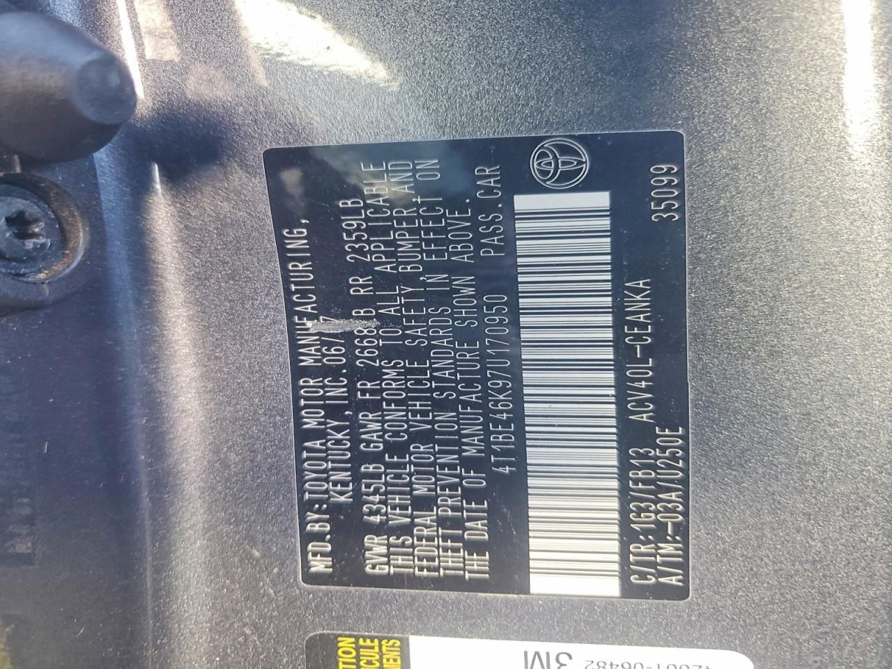 2007 Toyota Camry ce