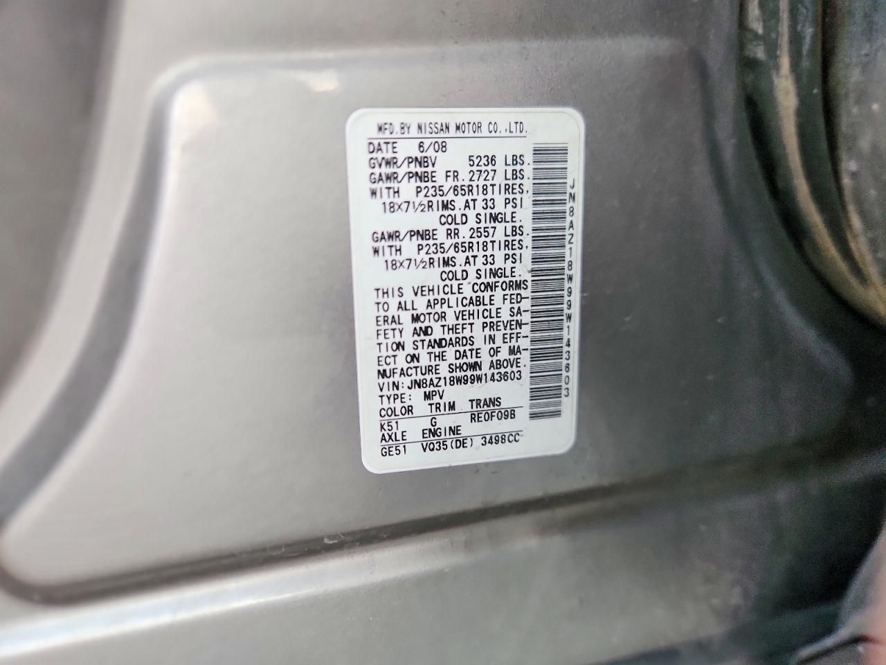 2009 Nissan Murano s