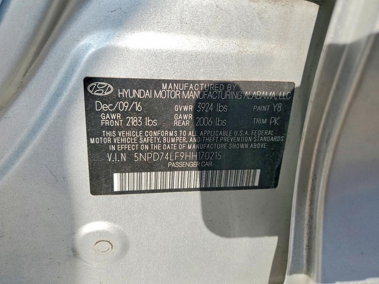2017 Hyundai Elantra se
