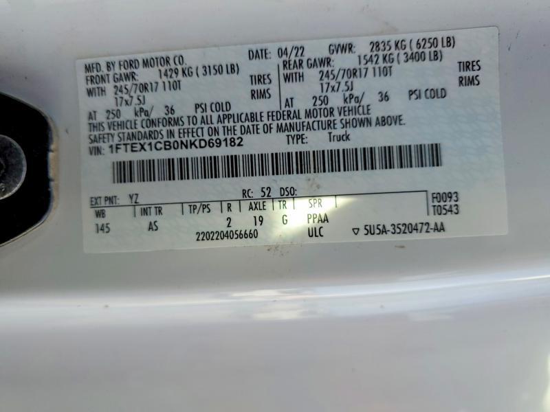 2022 Ford F150 Super cab