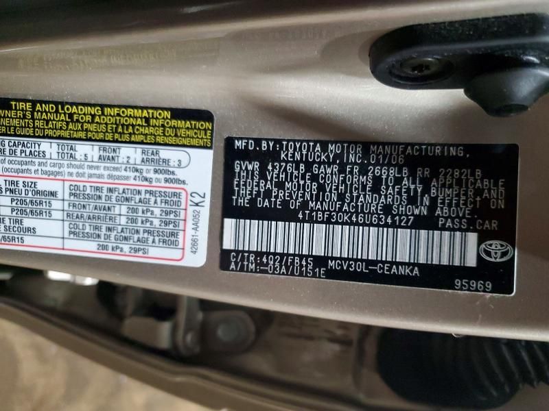 2006 Toyota Camry le