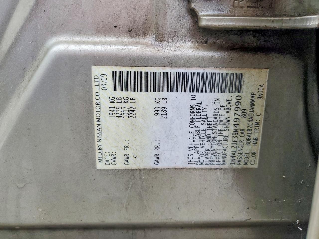 2009 Nissan Altima 2.5