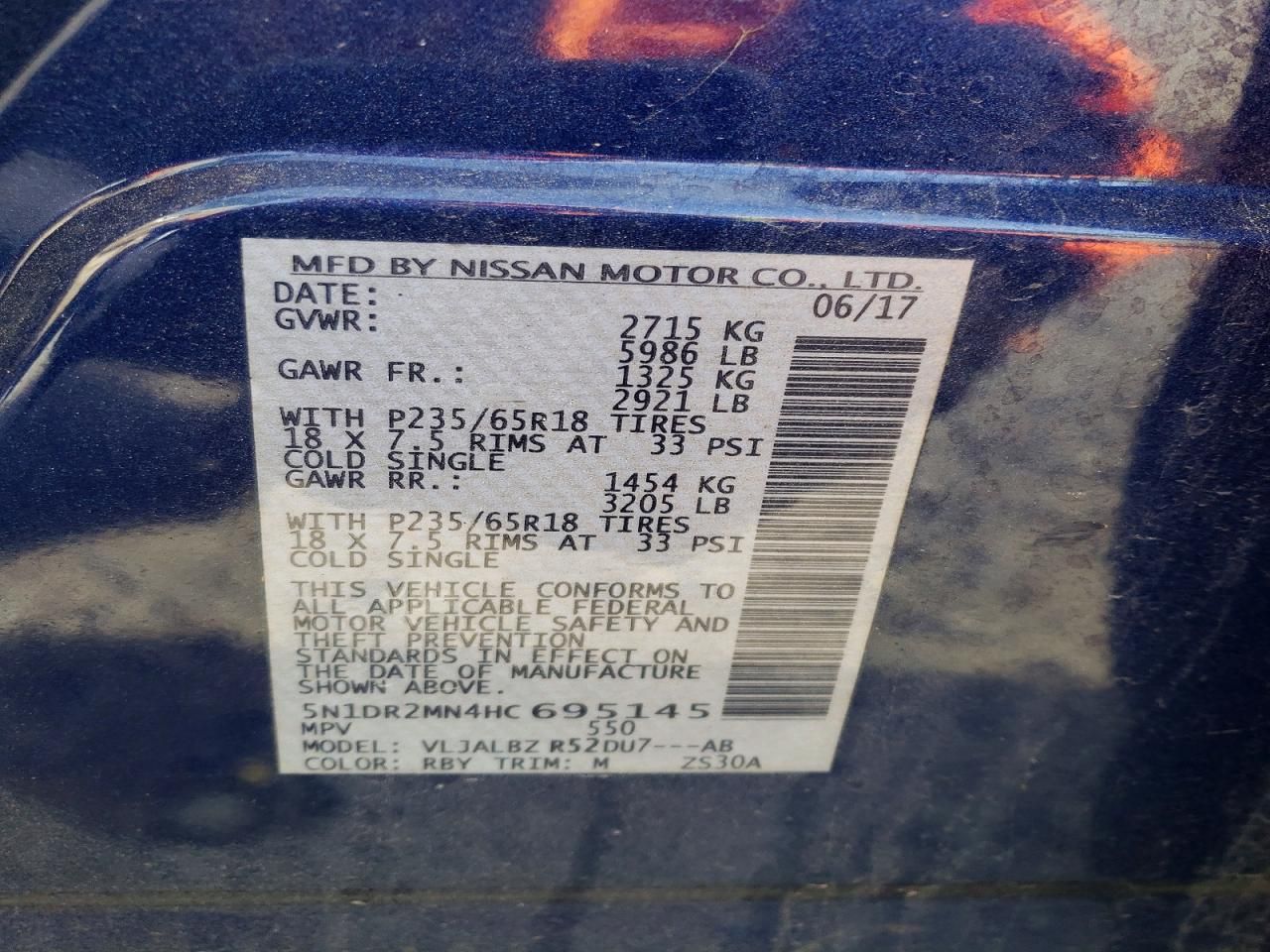 2017 Nissan Pathfinder s