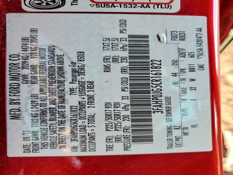 2012 Ford Fusion sel