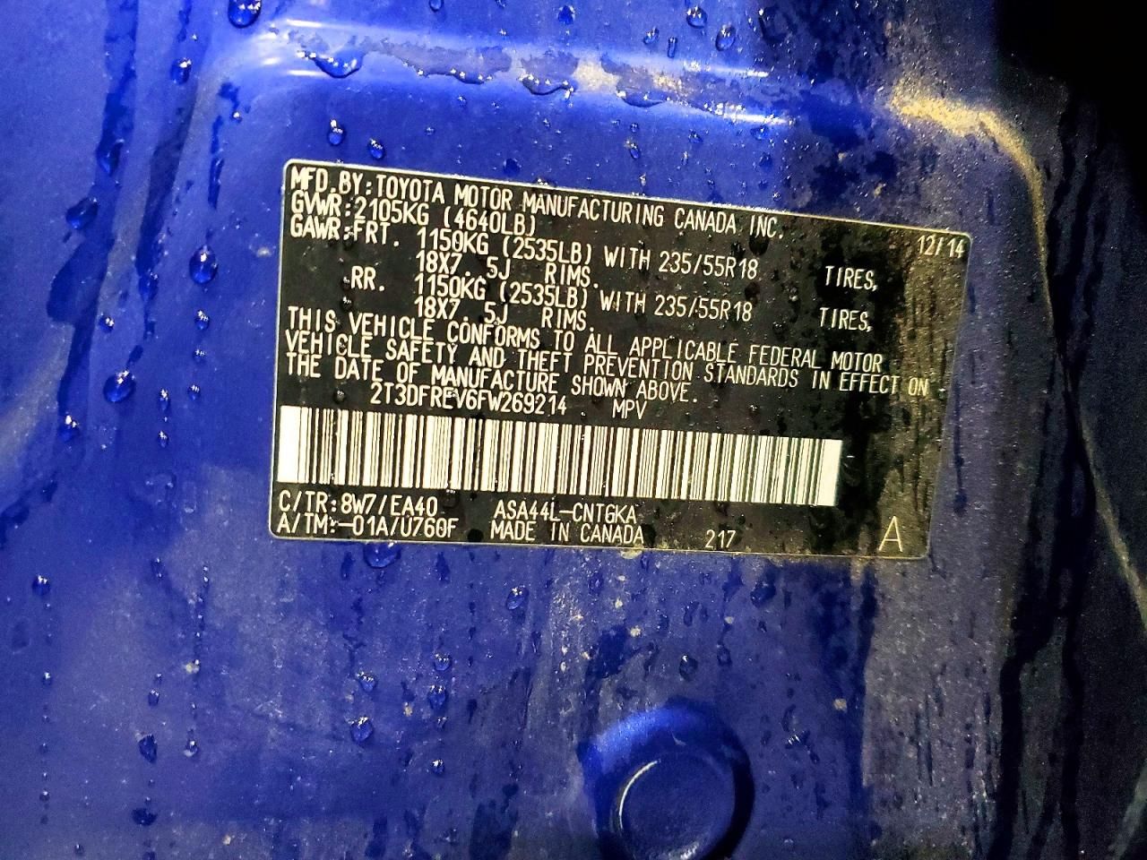 2015 Toyota Rav4 Limited