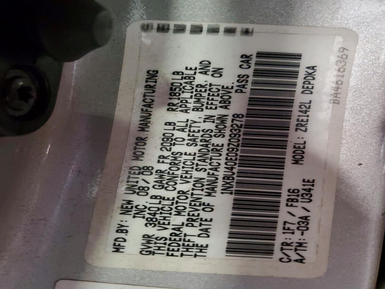 2009 Toyota Corolla Base