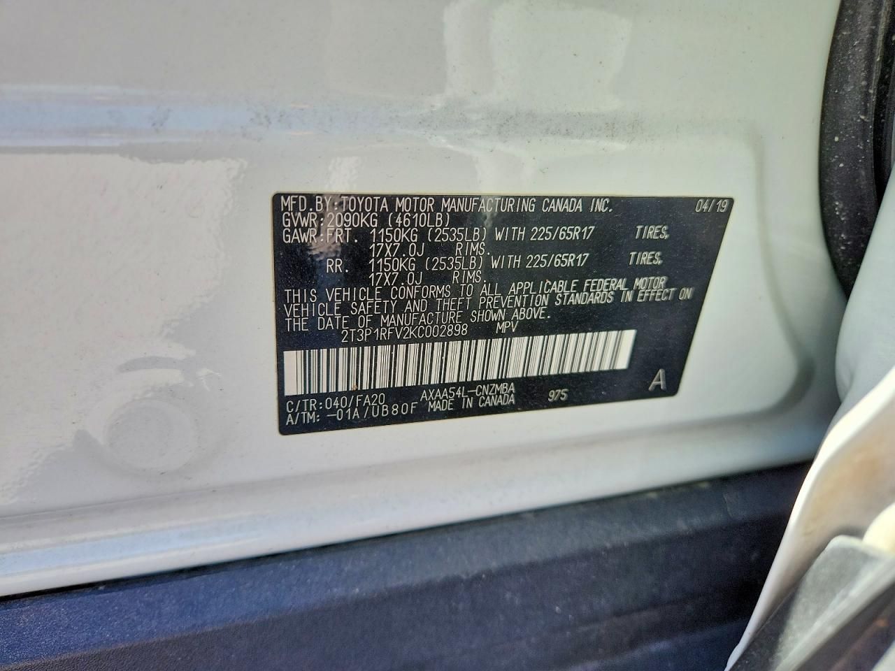 2019 Toyota Rav4 xle