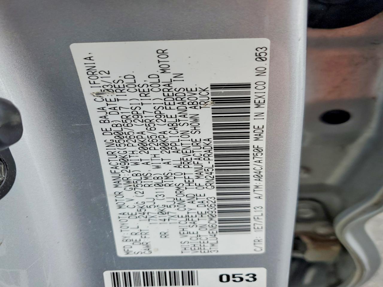 2012 Toyota Tacoma V6