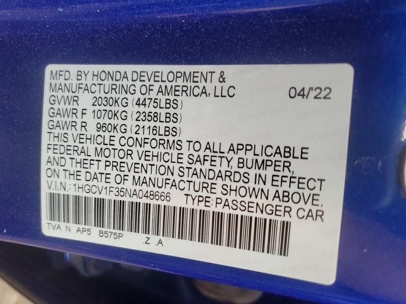 2022 Honda Accord Sport