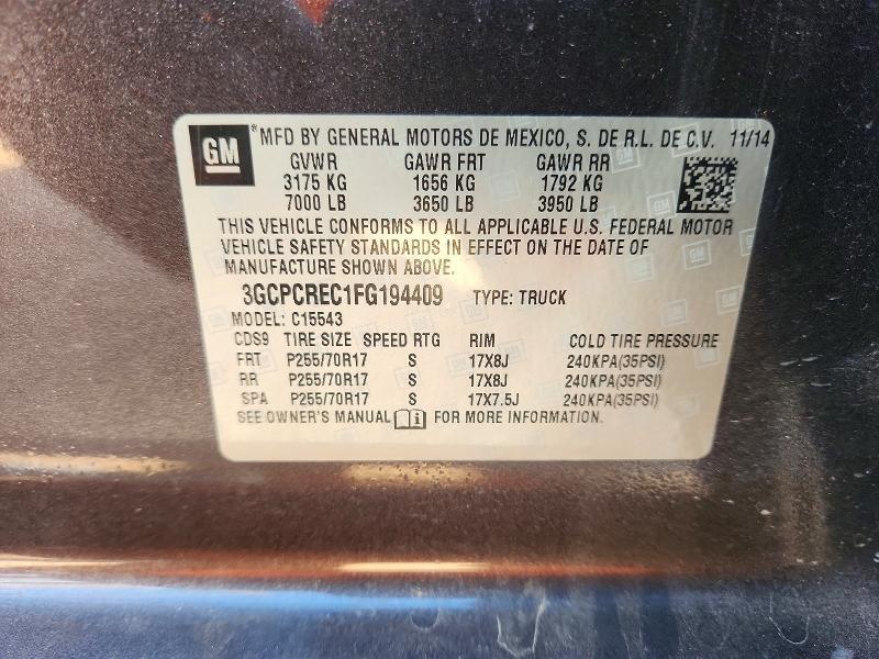 2015 Chevrolet Silverado C1500 lt