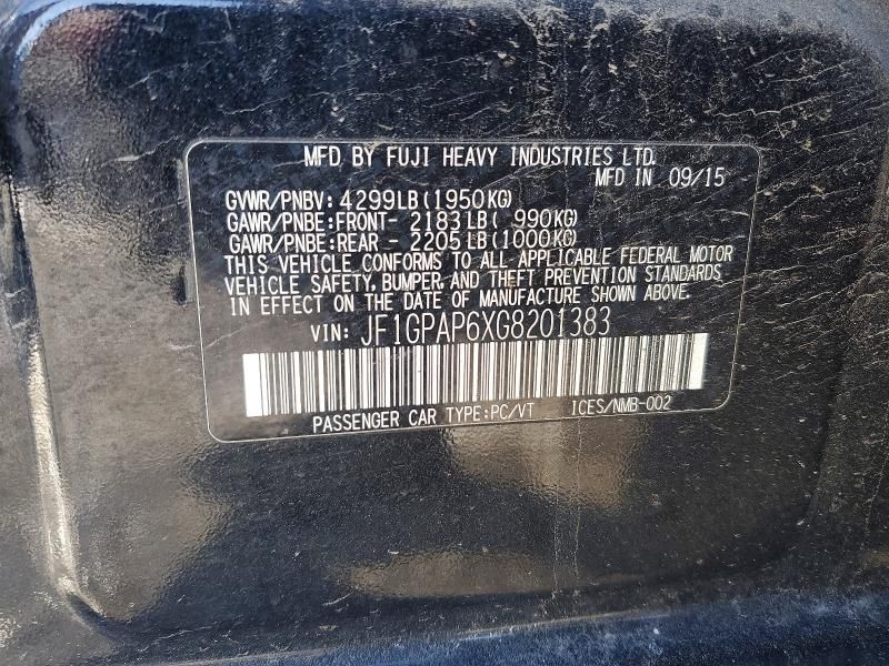 2016 Subaru Impreza Sport Premium