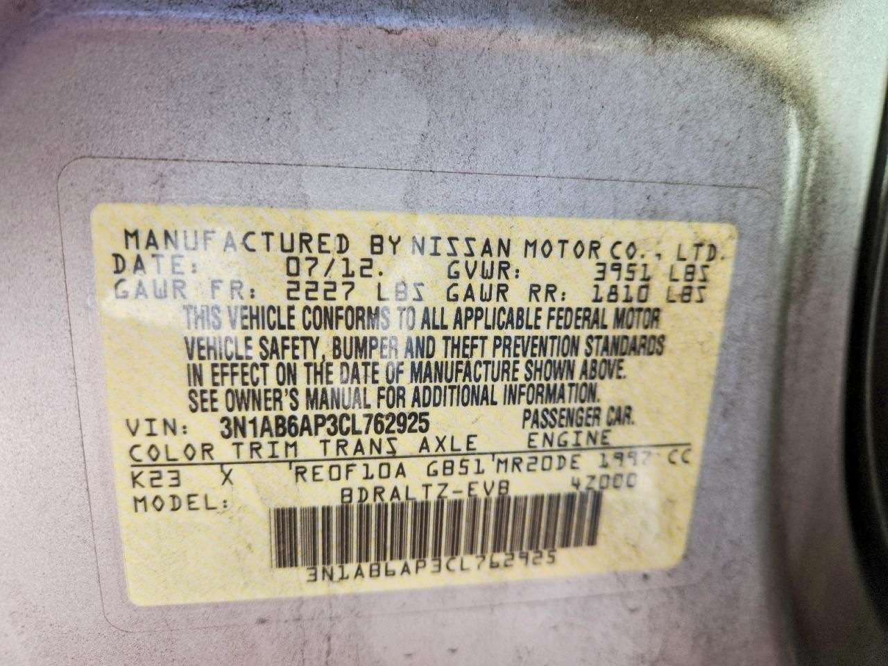 2012 Nissan Sentra 2.0